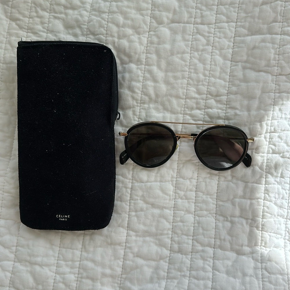 Celine round black sunglasses